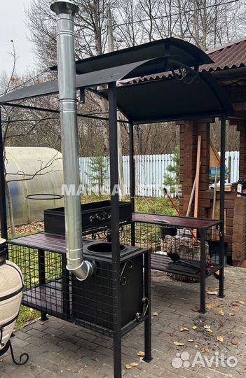 Мангал с крышей