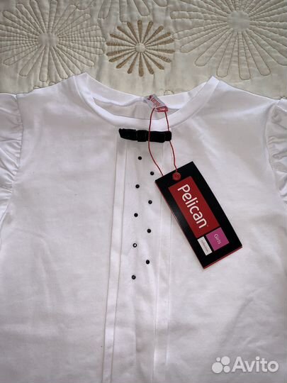 Белая футболка на девочку