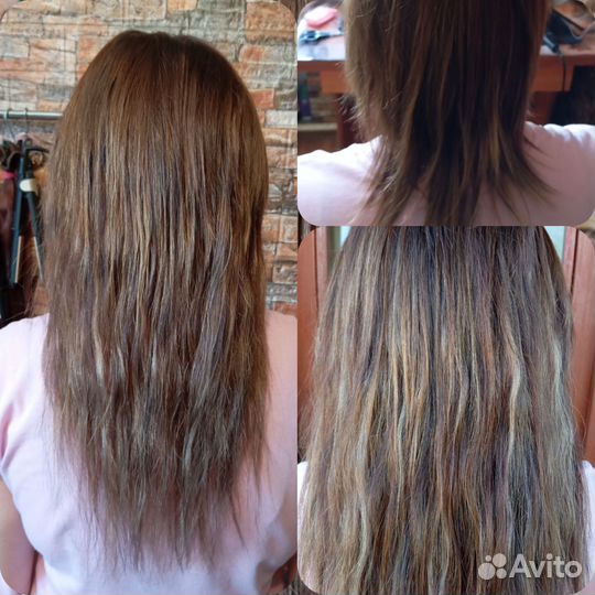 Наращивание цветных прядей