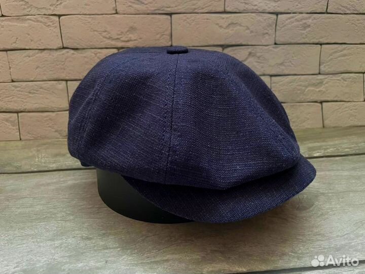 Кепка мужская восьмиклинка хулиганка летняя лён