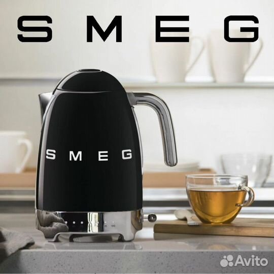 Чайник электрический smeg 1.7 л черный