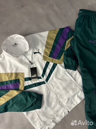 Спортивный костюм Puma белый ретро винтаж