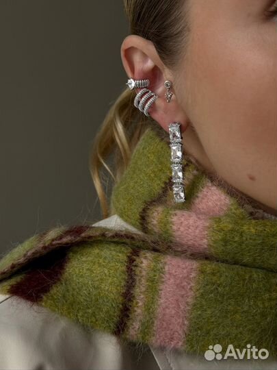 Кафф тройной с фианитами