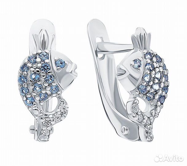 Серебряные серьги детские