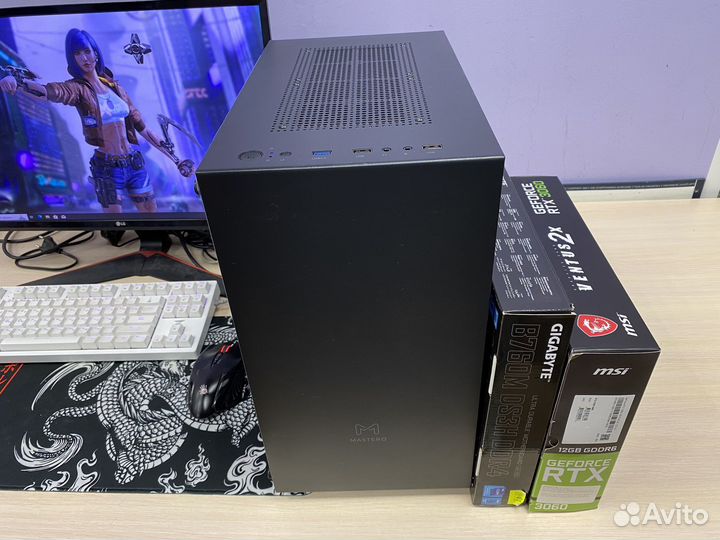 Игровой пк, i5 12400f, RTX 3060, B760M, 16/512