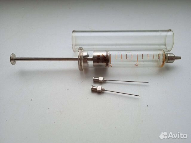 Шприцы ветеринарные, разборные, 2 шт. с иглами