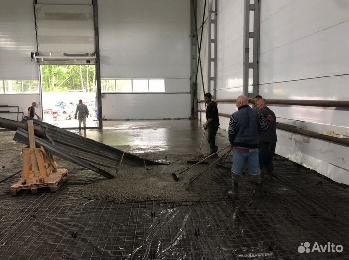 Промышленные бетонные полы для цеха (Арт 124)