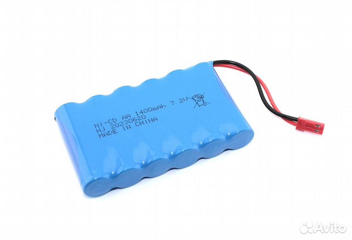 Аккумулятор Ni-Cd 7.2V 1400 mAh AA Flatpack JST