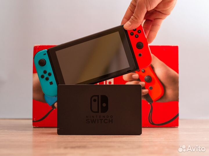 Nintendo Switch, rev. 2, прошитая, 128 гб