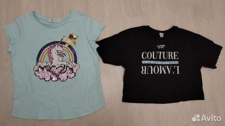 Футболки пакет. 8 штук. Пакет на рост 134-146