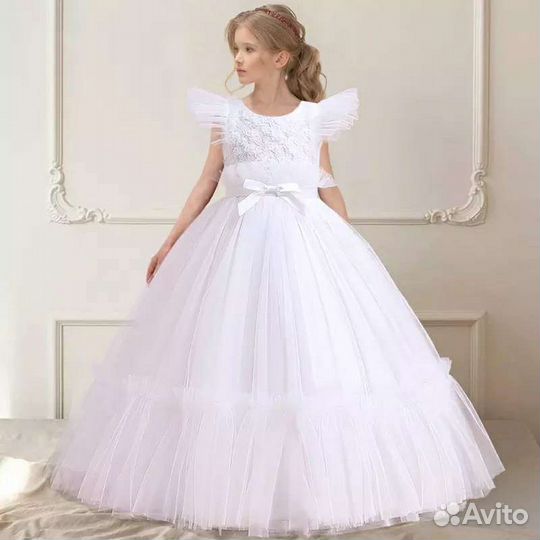 Пышное платье в пол для девочки новое