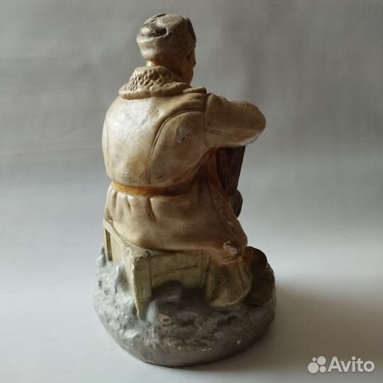 Статуэтка Василий Теркин. Большая Гипс. 50-е годы