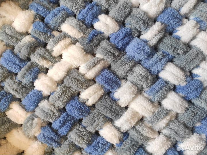 Плед детский вязаный / Плюшевый плед ручной работы