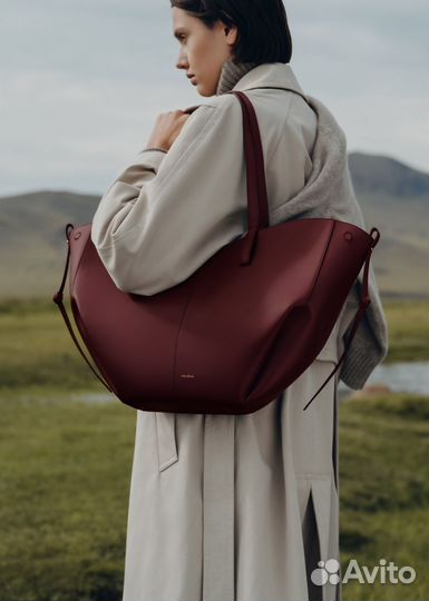 Сумка Polene Cyme большая Black Cherry