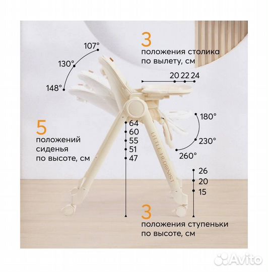 Стульчик для кормления Happy Baby Berny Lux New