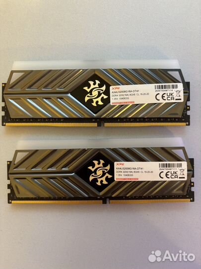 Оперативная память adata XPG spectrix D41 RGB 16гб
