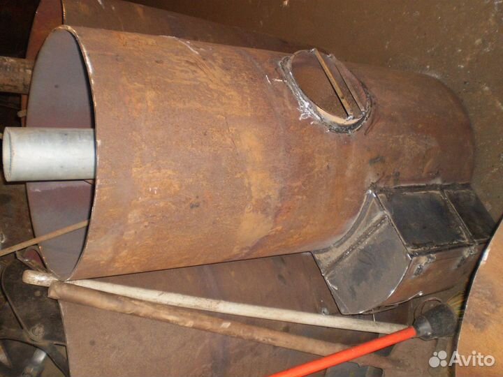 Банный круглый котел из 530 трубы