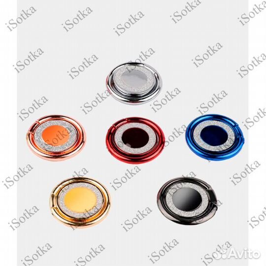 Попсокет кольцо для смартфона со стразами цвета в