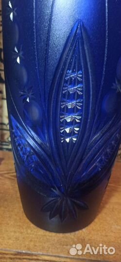 Ваза цветной хрусталь Val St Lambert 1970е