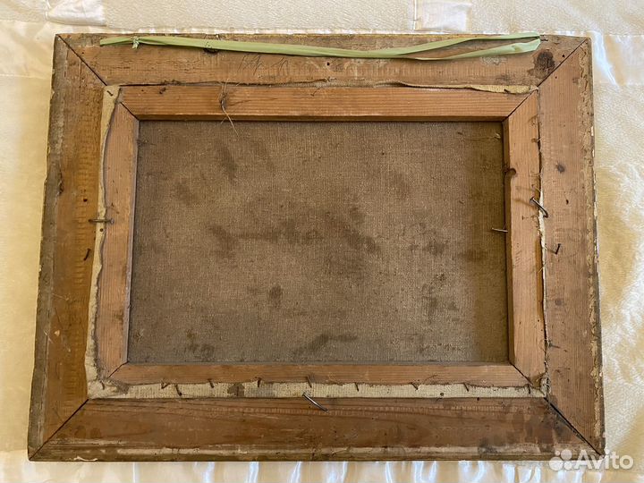 Старинная картина маслом на холсте