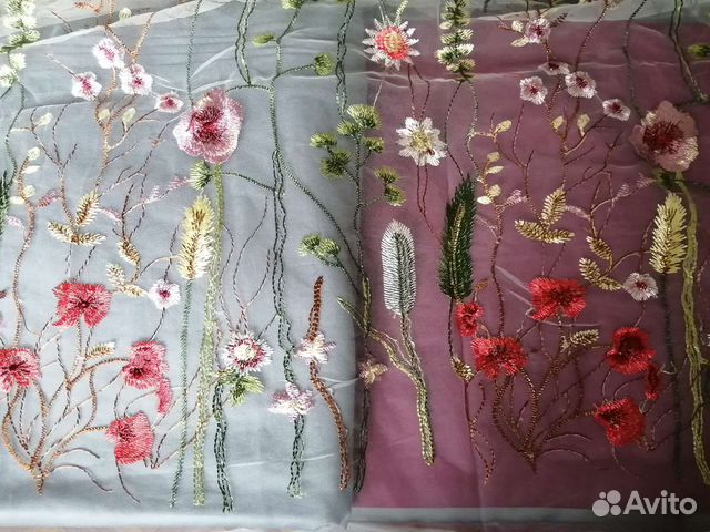 Кружево- вышивка на сетке