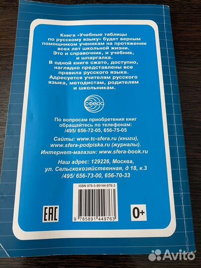 Учебные таблицы по русскому языку. 5-11 классы