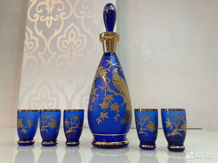 Графин со стаканами. Богемия