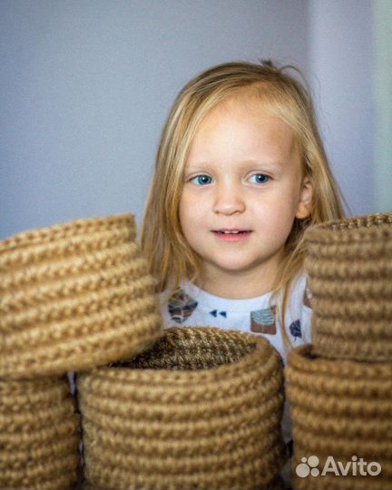 Эко корзина из джута