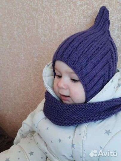 Комплект шапка и снуд