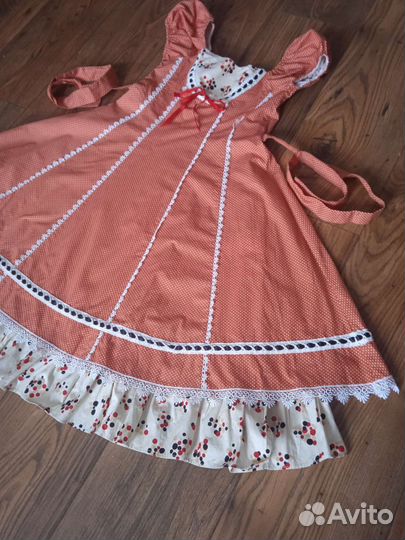 Красивое платье для девочек 5-7 лет Таиланд нов