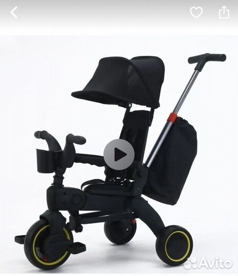 Детский велосипед с ручкой складной