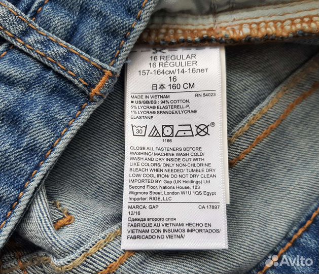 Шорты джинсовые для девочки Gap р.160