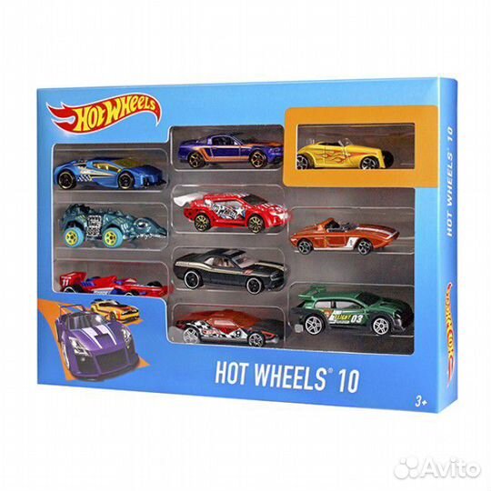 Набор машинок Hot wheels 10в1
