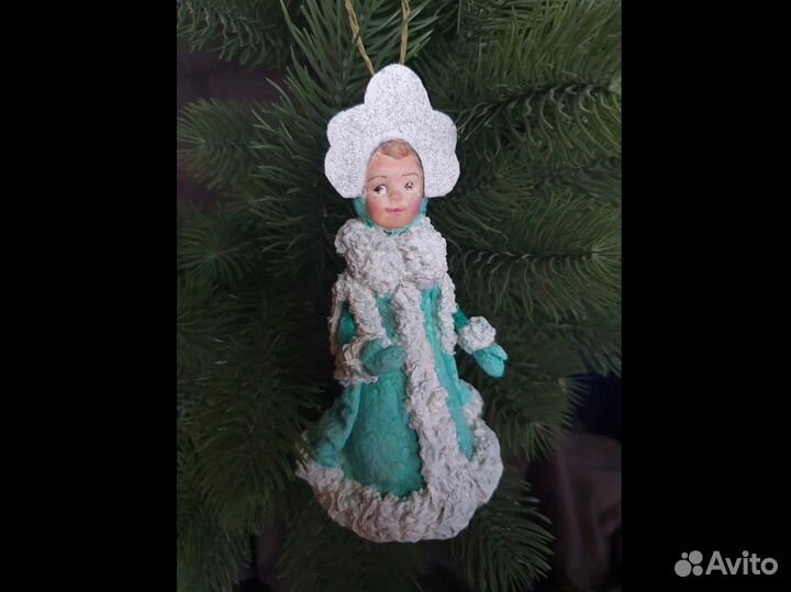 Ватная елочная игрушка 