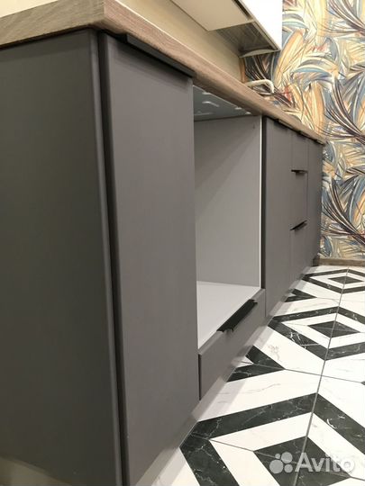 Прямая кухня в студию ксп:18890