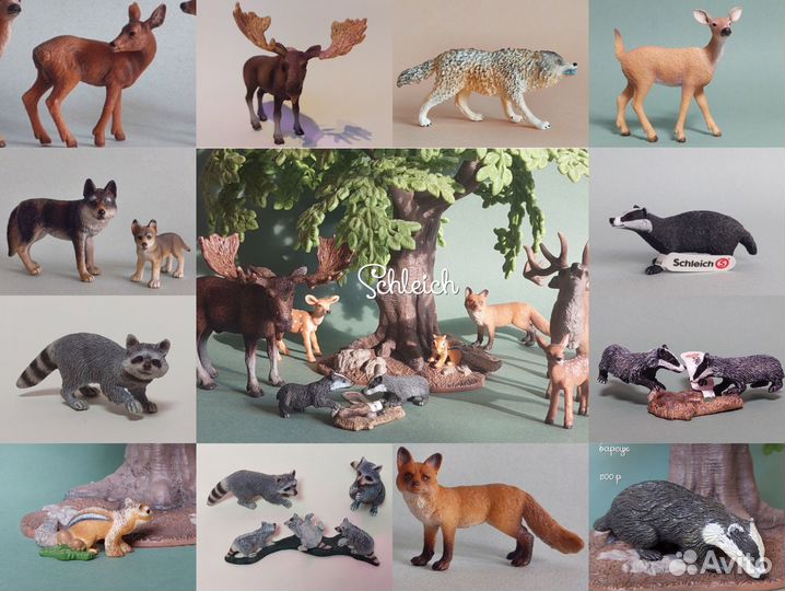 Фигурки обитателей леса Schleich Европа