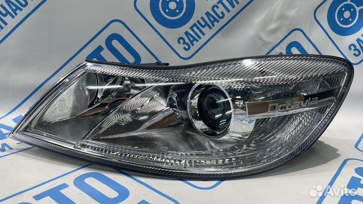 Фара левая Skoda Octavia 2 A5 2008-2013, галоген