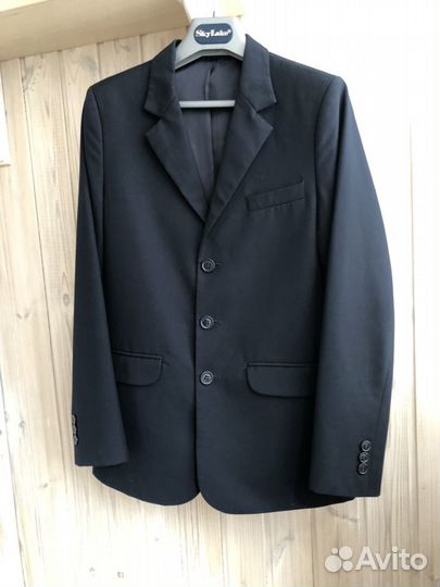 Пиджак темно-синий, новый, рост 158