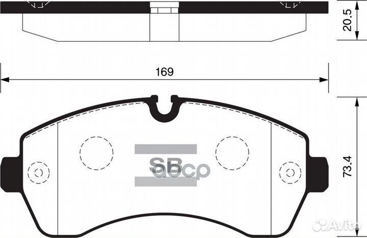 Колодки торм.пер. mercedes Sprinter 4,6-t/5-t