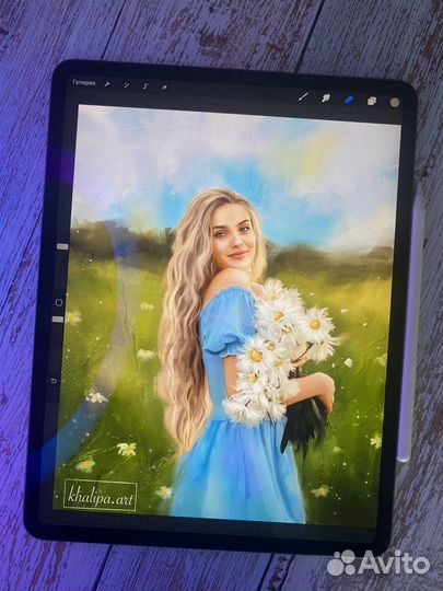 Портрет по фото на холсте / печать на холсте