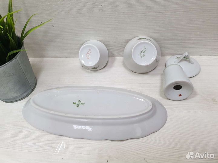 Набор фарфоровые солонок СССР