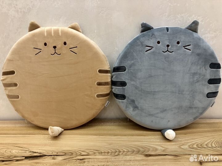 Подушка сидушка для стула Кот 40см