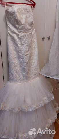 Свадебное платье 42 44 рыбка объявление продам