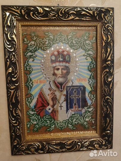 Вышитая икона (бисер) 