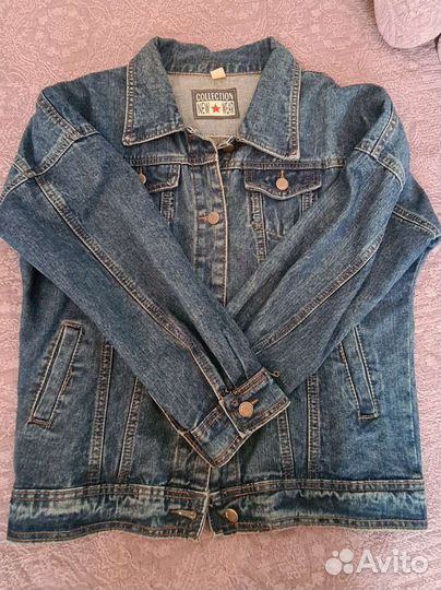 Джинсовые куртки s/m, жакет в клетку 52-54