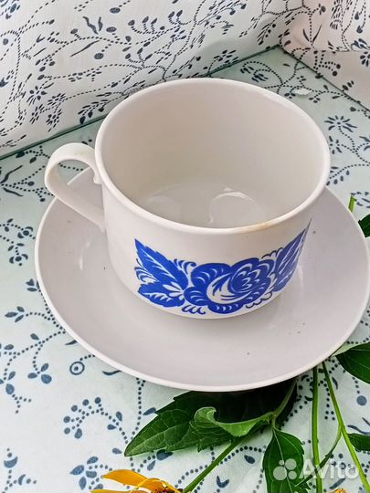 Чашка с блюдцем В наборе 6 шт. дулево +2 в подарок