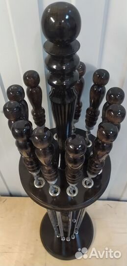 Набор шампуров подарочный дерево 6,10 шампуров