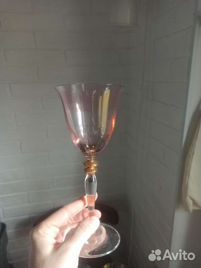 Фужеры, бокалы богемское стекло