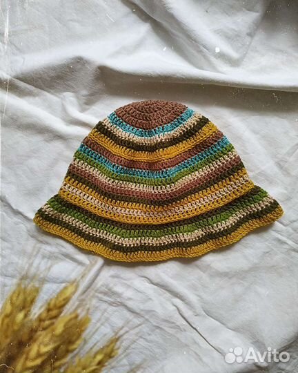 Вязаная панама