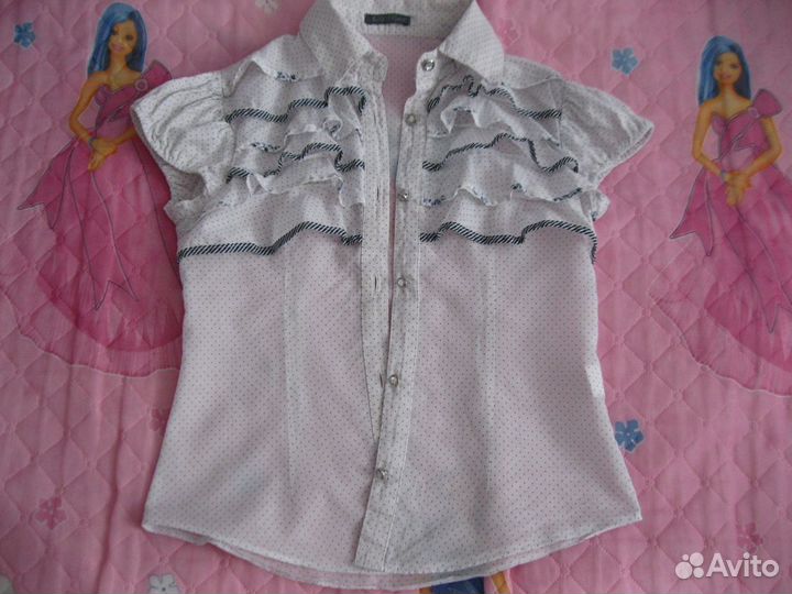 Школьные блузки на рост 122-128, 128-134